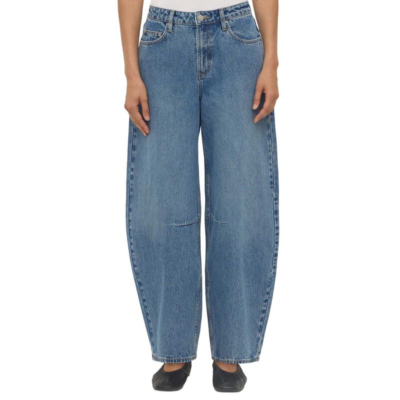 Assembly Label High Rise Barrel Jean Classic Blue image number 0